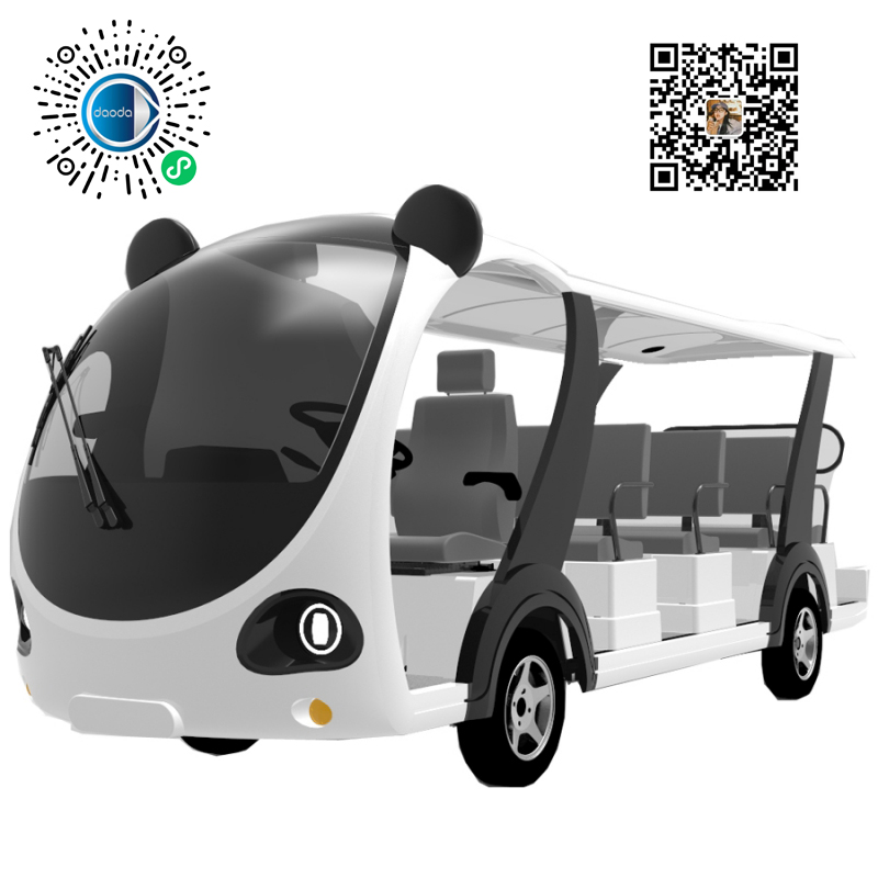 熊猫造型14座电动无人驾驶观光车景区观光电动车厂家销售报价