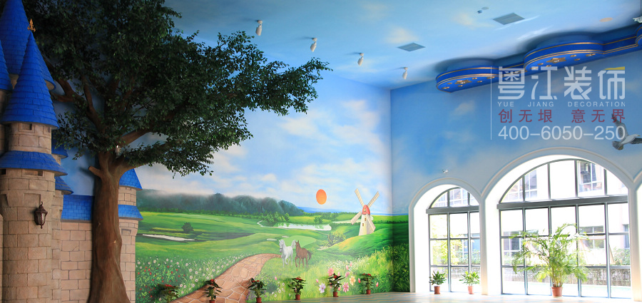 幼儿园外墙画选择与注意事项，粤江装饰一站式服务为您服务
